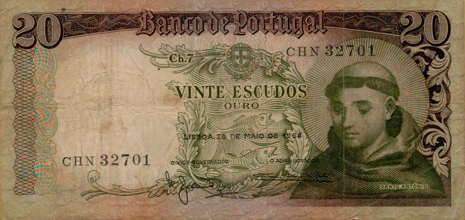 Portugal 20 1964 VF  P-167/b3